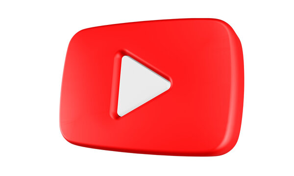 YouTube icon 3d render design
