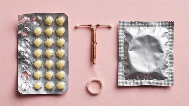 Contraceptive Methods - Birth Control Pills, IUD, and Condom.
