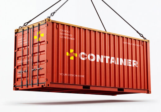 Cargo Shipping Container Mockup