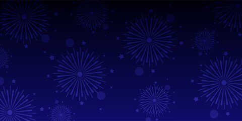 Obraz premium Abstract blue fireworks background. Festive firework for celebration