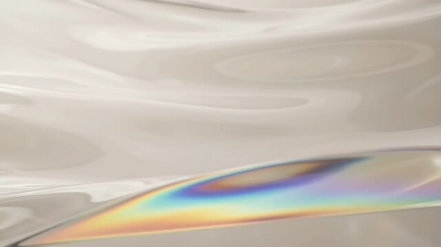 Abstract Liquid Silk Background with Iridescent Light Refraction