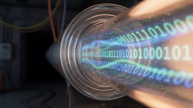 High-speed binary data transmission in a transparent network pipeline