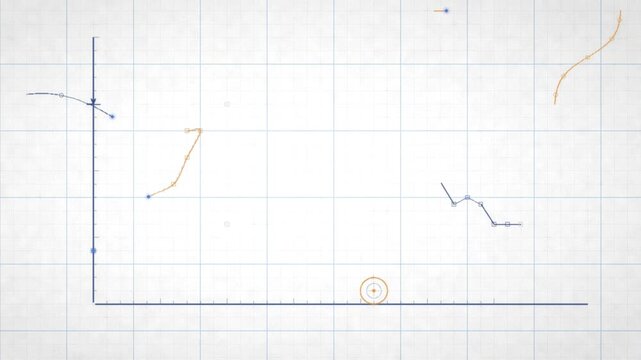 Graph Paper Grid with Blueprint Drafting Lines Drawn and Erased Seamless Loop in bright ivory tones