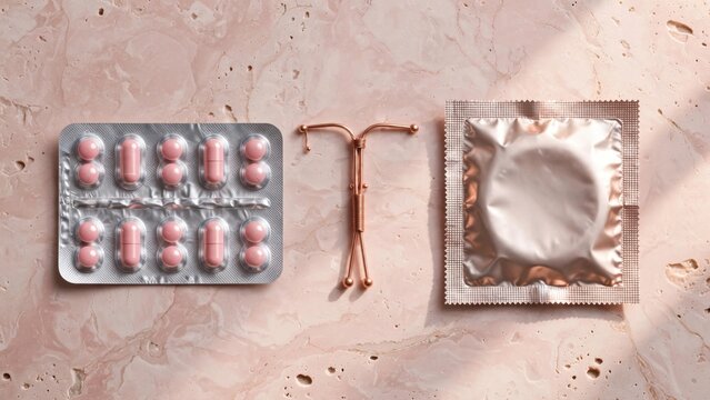 Contraceptive Methods - Birth Control Pills, IUD, and Condom.