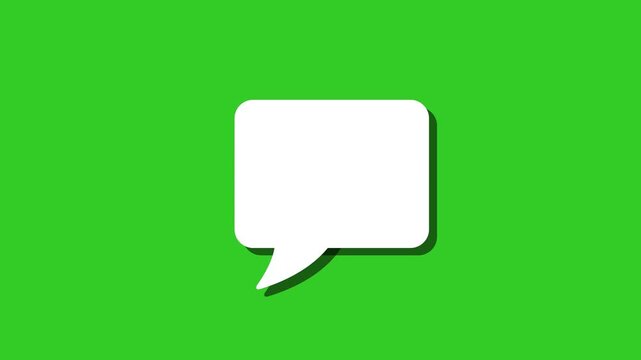 Chat Message Icon Animation on Blue Background