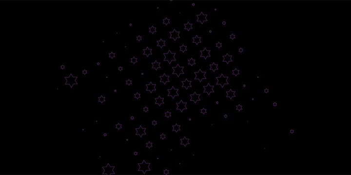 Abstract loop glowing purple bright disco wall with light bulbs abstract background.