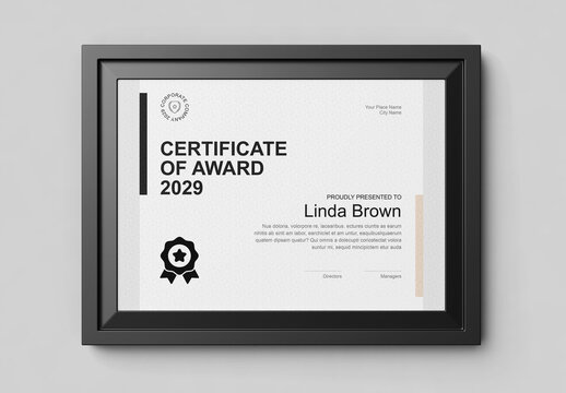 Certificate Template Layout