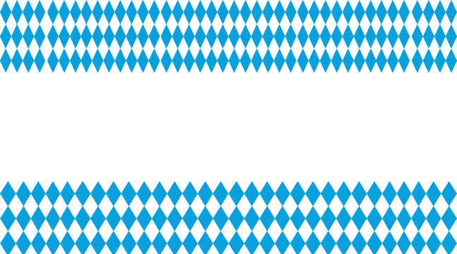 Abstract blue and green diamond pattern border frame with geometric shapes and repeat style Vector