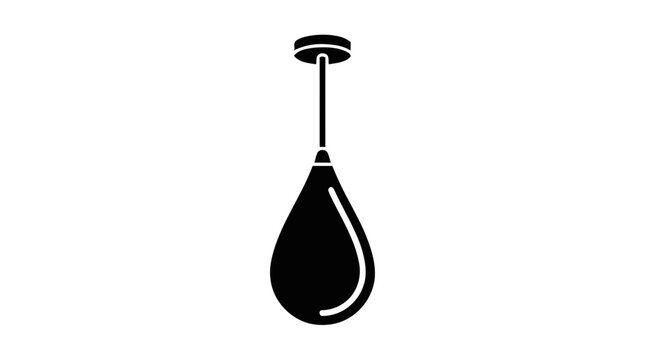 Vector illustration of speed bag icon, boxing punching bag vector graphic, sport equipment on a transparent background