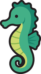 Naklejka premium Cute Seahorse Cartoon Vector Icon