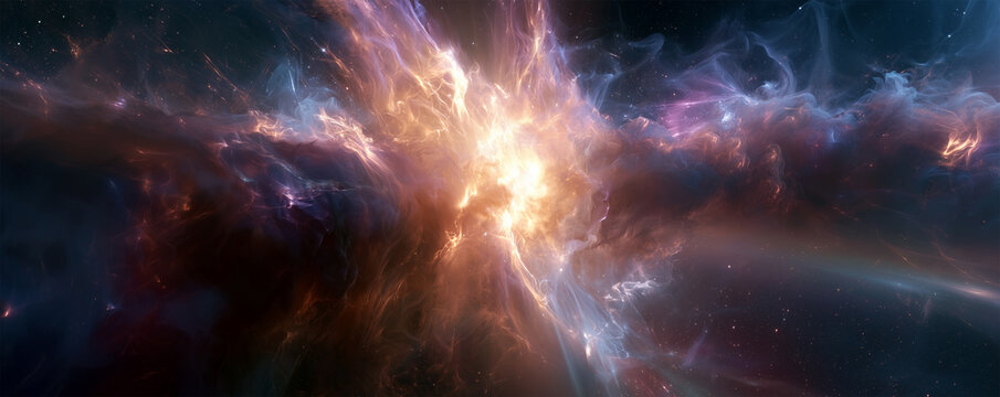Collapsing stars create gravity pulling dust and gas inward with light