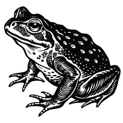 Naklejka premium Frog logo. Abstract frog on white background