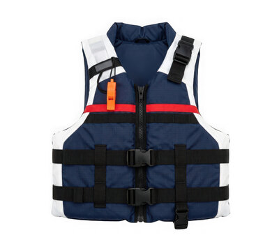 Safety life jacket for water sports isolated on transparent background