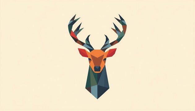 Artistic Christmas reindeer head collage art with creative textured layers on rustic brown background for festive winter holiday.