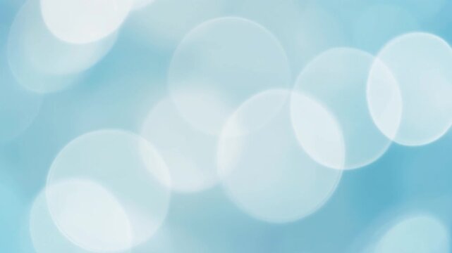 Light Blue Bokeh Circles Abstract Background