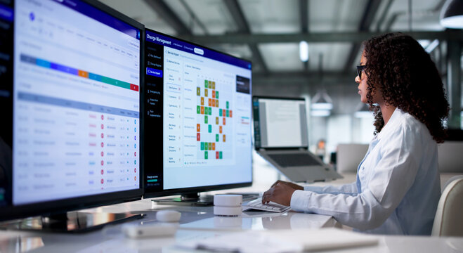 Young African IT Manager Reviewing Risk Assessment