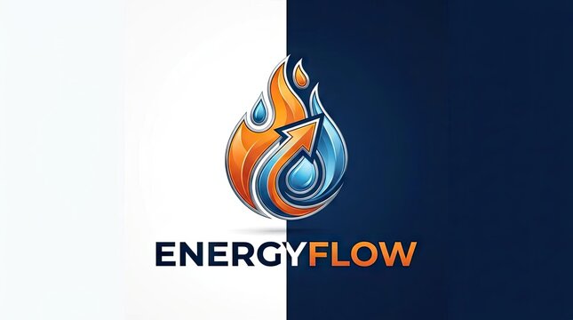 EnergyFlow flame and water drop logo.