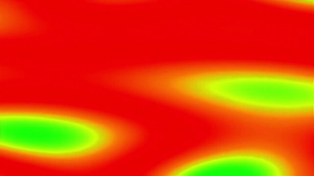 Abstract thermal heat map background with red and green gradient glowing spots