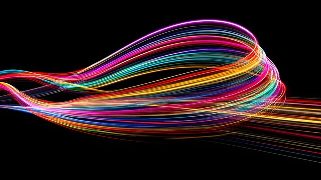 waves colliding and blending with bright colors and dynamic motion