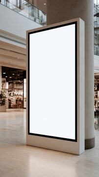 Blank Glowing Digital Kiosk Mockup