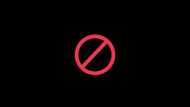 Abstract red circles evolving against a dark background symbolizing prohibition and warning signals