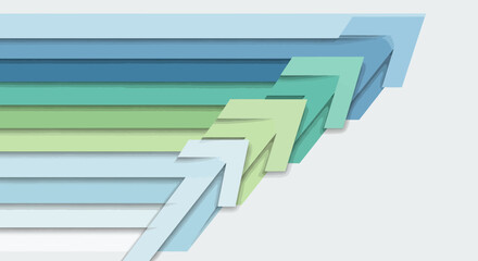 Fototapeta premium Abstract Arrow Infographic Background with Blue and Green Gradient