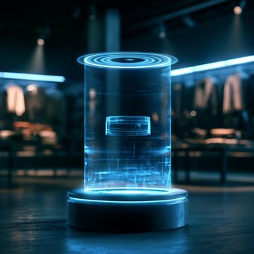 Glowing Holographic Product Display