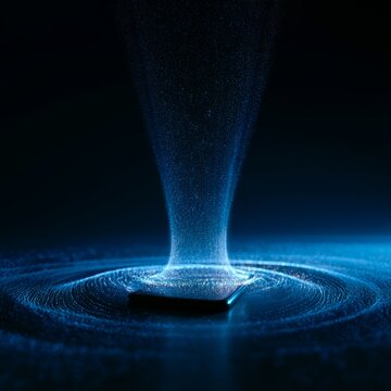 Abstract Glowing Signal Waves