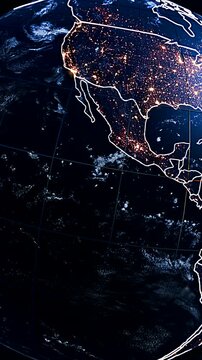 Satellite Globe Perspective Showcasing Jamaica and Caribbean Boundaries Vertical