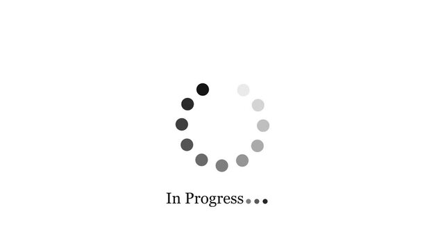 Simple Black And White Lipreader With Dots Circle bk animation of a design minimal prelate with white circles fading in and out