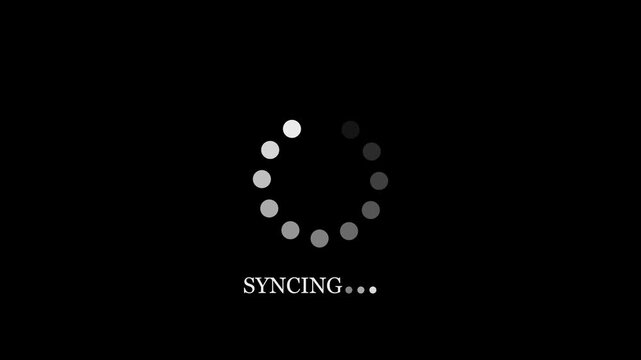 Simple Black And White Lipreader With Dots Circle bk animation of a design minimal prelate with white circles fading in and out