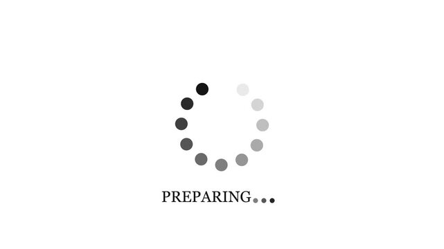 Simple Black And White Lipreader With Dots Circle bk animation of a design minimal prelate with white circles fading in and out