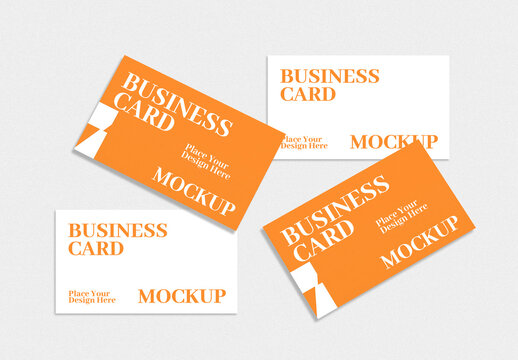 Professional Multiple Business Card Presentation Mockup