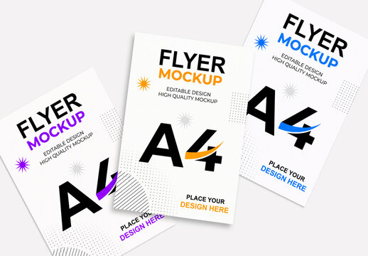 Professional Triple Flyer Presentation Mockup