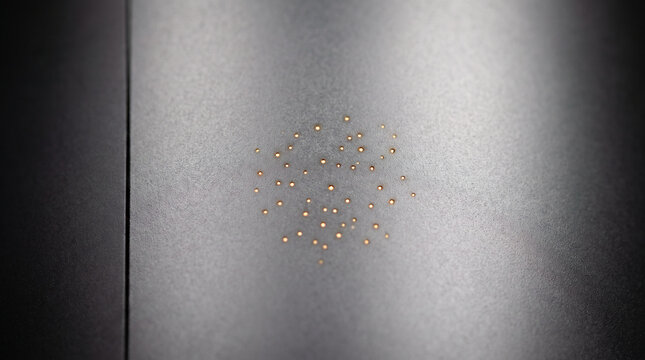 Glowing precipitate points scattered across metal surface