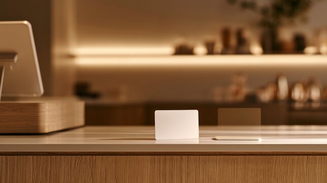 Blank Loyalty Card at Checkout Counter