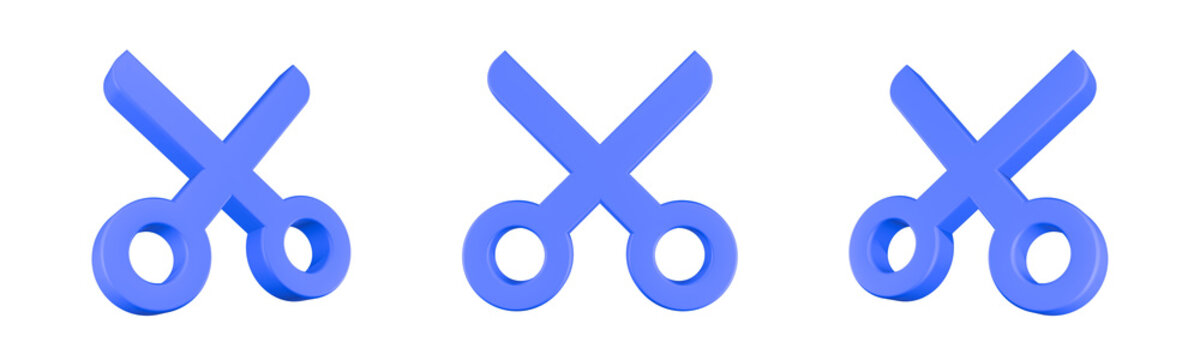 scissor icon 3d render design