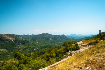 Fototapeta premium Panoramic Mountain Landscape near Lipa Cave Montenegro