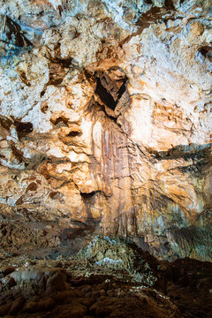 Limestone rock formations inside Lipa Cave Montenegro