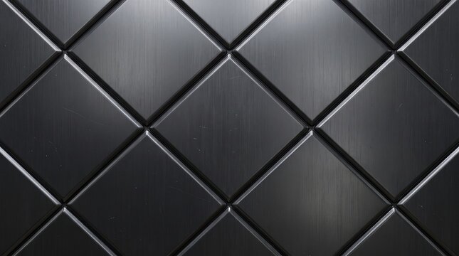 Industrial Black Diamond Plate Metal Floor Texture Background