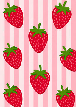 strawberry seamless pattern
