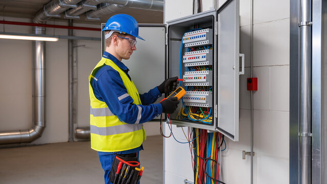 Electrician at work 