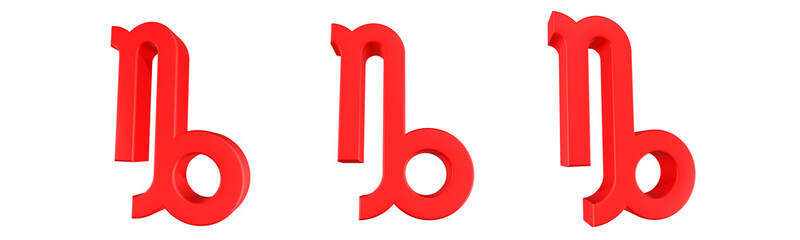 capricorn sign icon 3d render © Rani