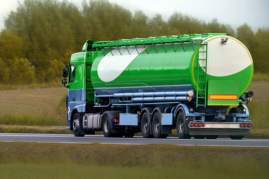 White tanker trailer transporting flammable liquid cargo
