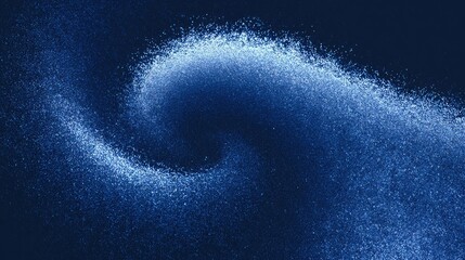 Fototapeta premium Swirling, luminous blue particles create a dynamic, abstract cosmic wave