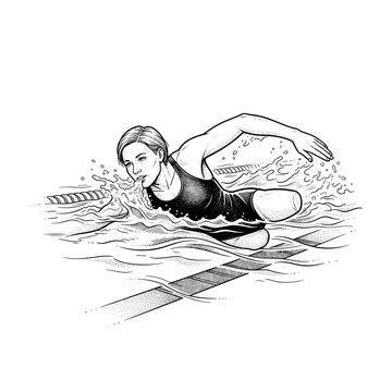 Double amputee swimming in pool for sports rehab blogs fitness websites