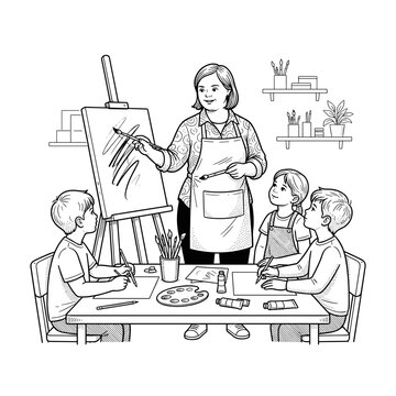 Person with down syndrome teaching art class for inclusion blogs art education websites