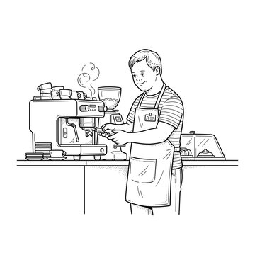 Person with down syndrome working in cafe for diversity blogs restaurant websites