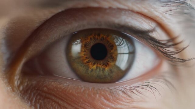 Extreme Macro Close Up of Human Eye Coming Into Sharp Focus
