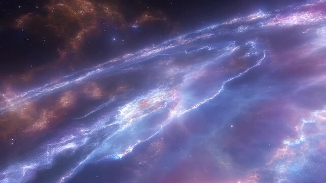 Stunning cosmic nebula with vibrant colors and swirling gases